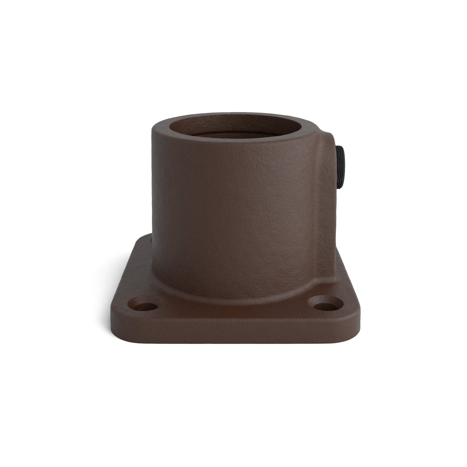 F131-A Fußplatte eckig - 26.9 mm braun
