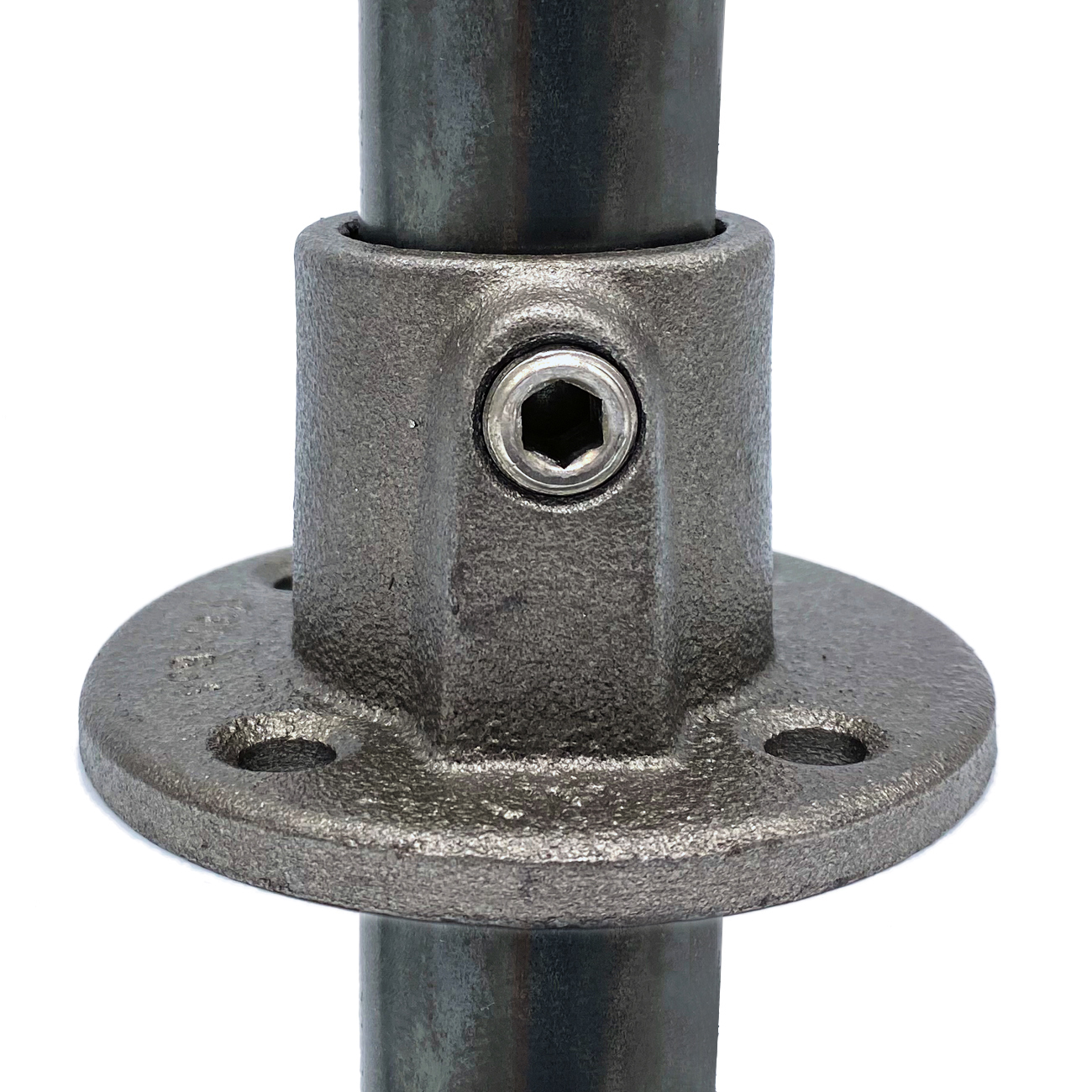 131T-C Fußplatte rund, durchgehend - 42.4 mm (NAT.)