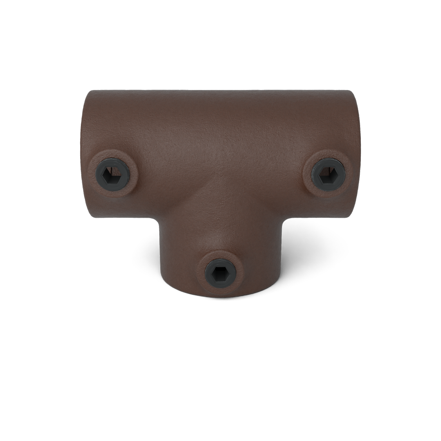 104-B T-Stück lang - 33.7 mm braun
