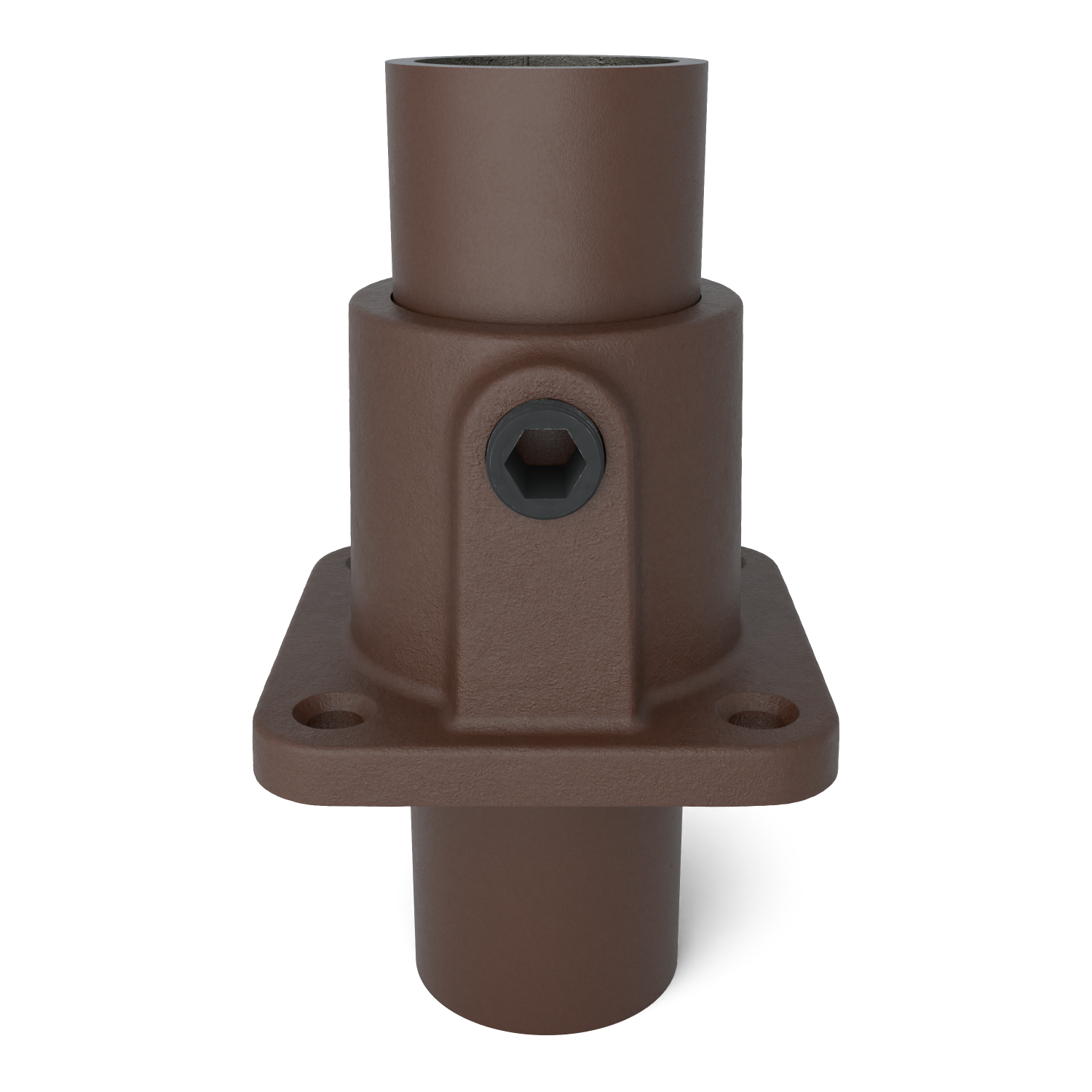 F131-A Fußplatte eckig - 26.9 mm braun