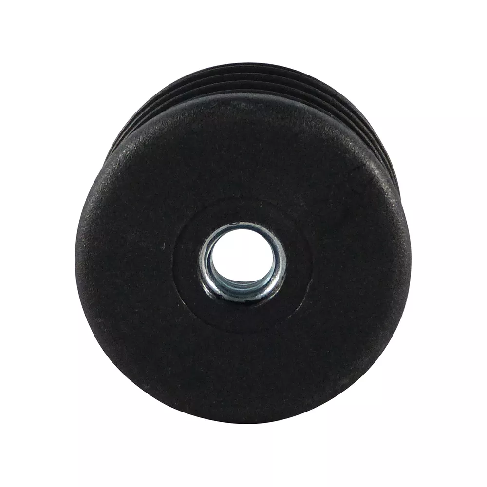 Gewindestopfen mit umspritztem Metallgewinde für Rundrohre 25 x 1,5-2mm M8 schwarz