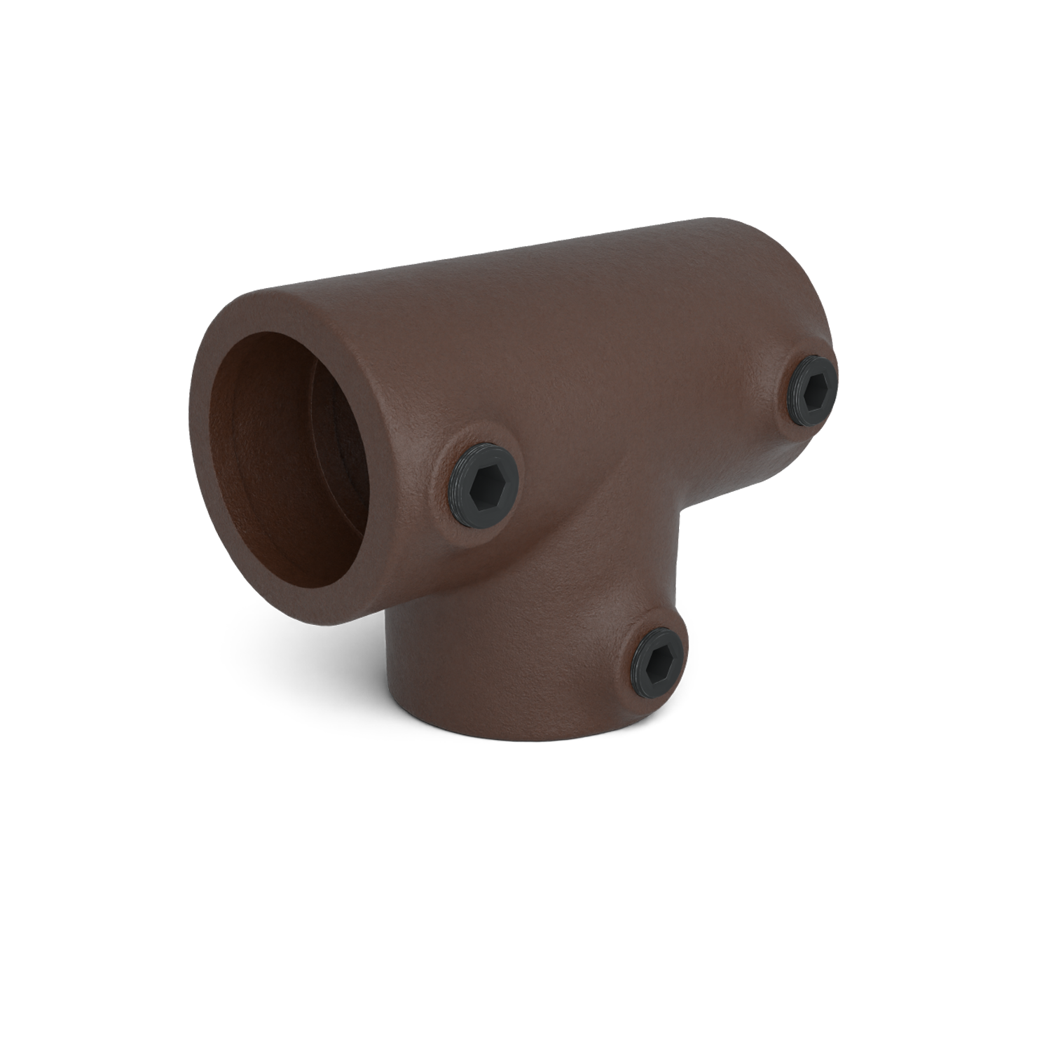 104-B T-Stück lang - 33.7 mm braun