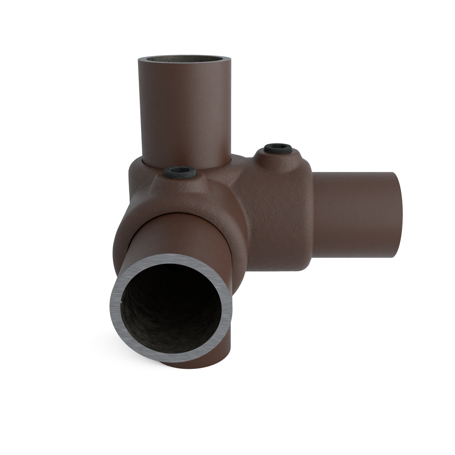 116-B Eckverbindung 90°- 33.7 mm braun