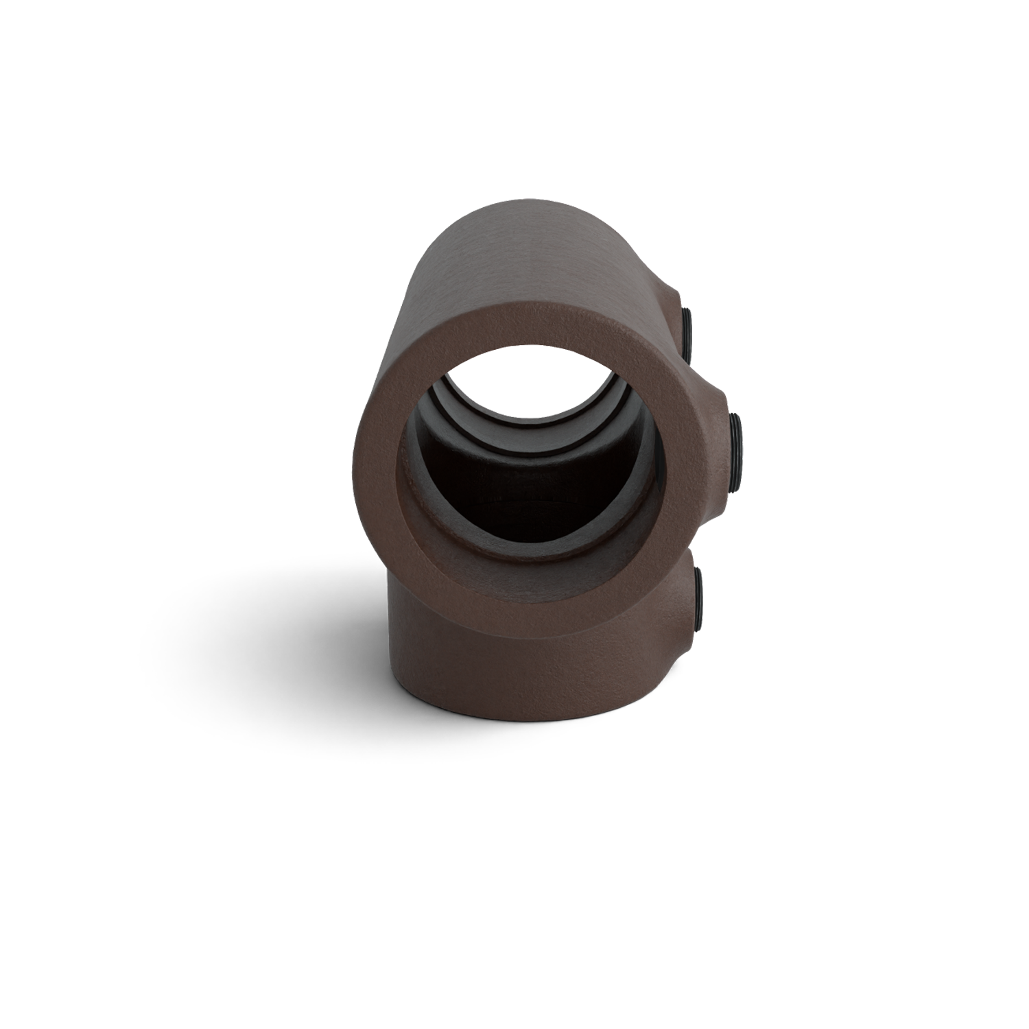 104-B T-Stück lang - 33.7 mm braun