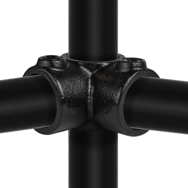 Eckverbindung 90°, durchgehend, schwarz  42,4 mm (1¼”)