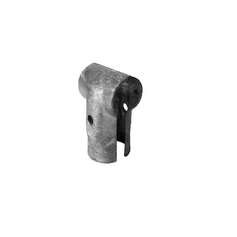T-Schelle geteilt 90° 2" x 2" (60,3mm x 60,3mm), FV, Schraube 1x M12x90