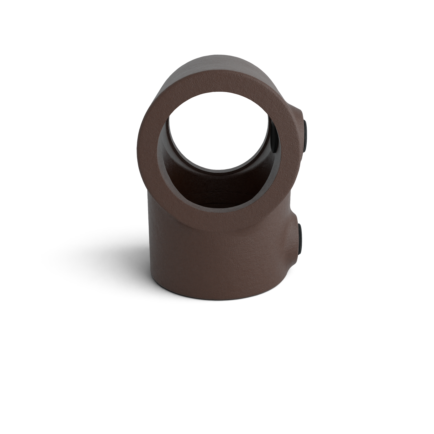 101-B T-Stück kurz - 33.7 mm braun