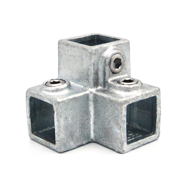 Dreiweg-Eckstück - 90° für quadratische Rohre - 25 mm