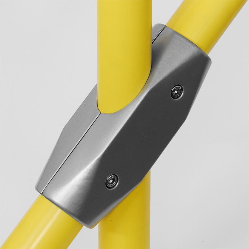 Kreuz-Verbinder Aluminium 40mm Wa 55°/Wb 35°