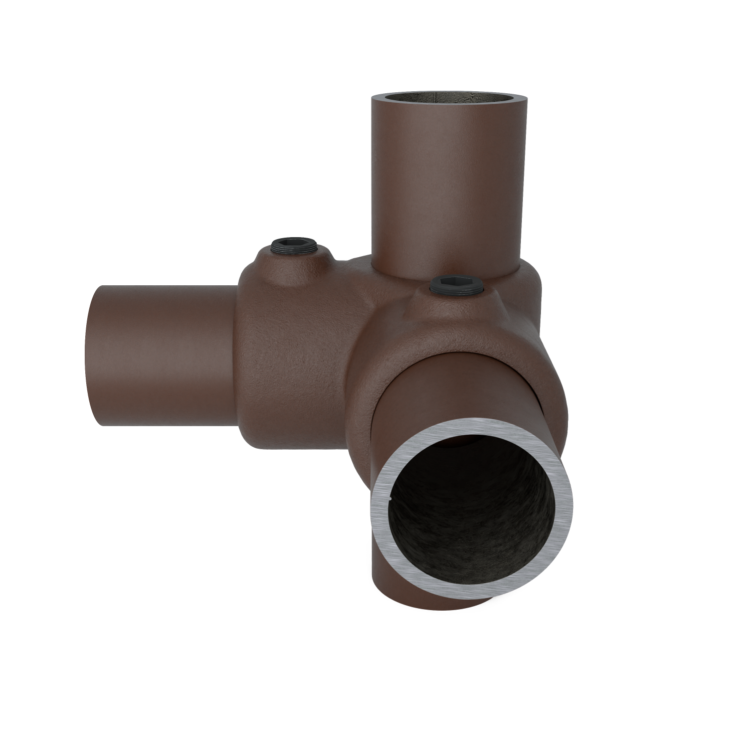 116-B Eckverbindung 90°- 33.7 mm braun