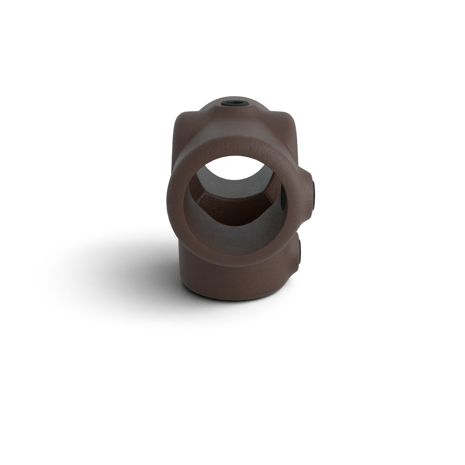 176-A T-Stück f Stützr - 26.9 mm braun