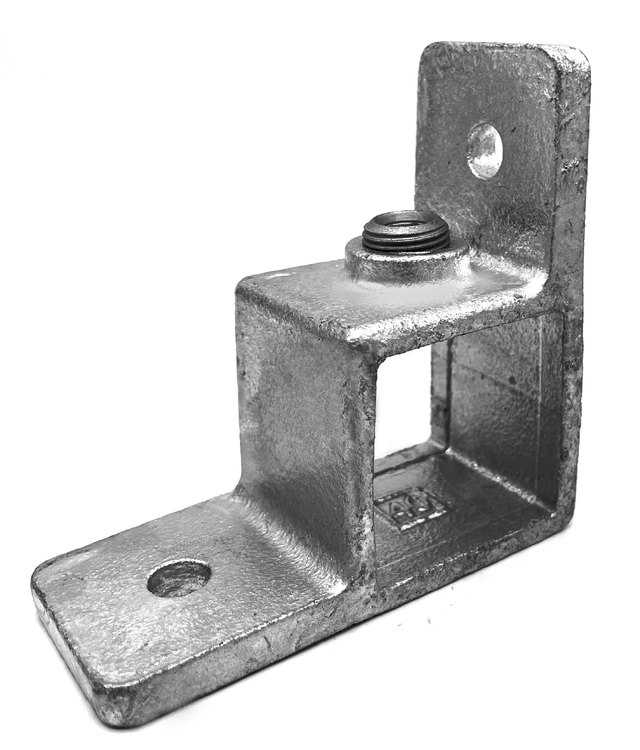 Ösenteil mit Doppellasche 90° für quadratische Rohre - 40 mm