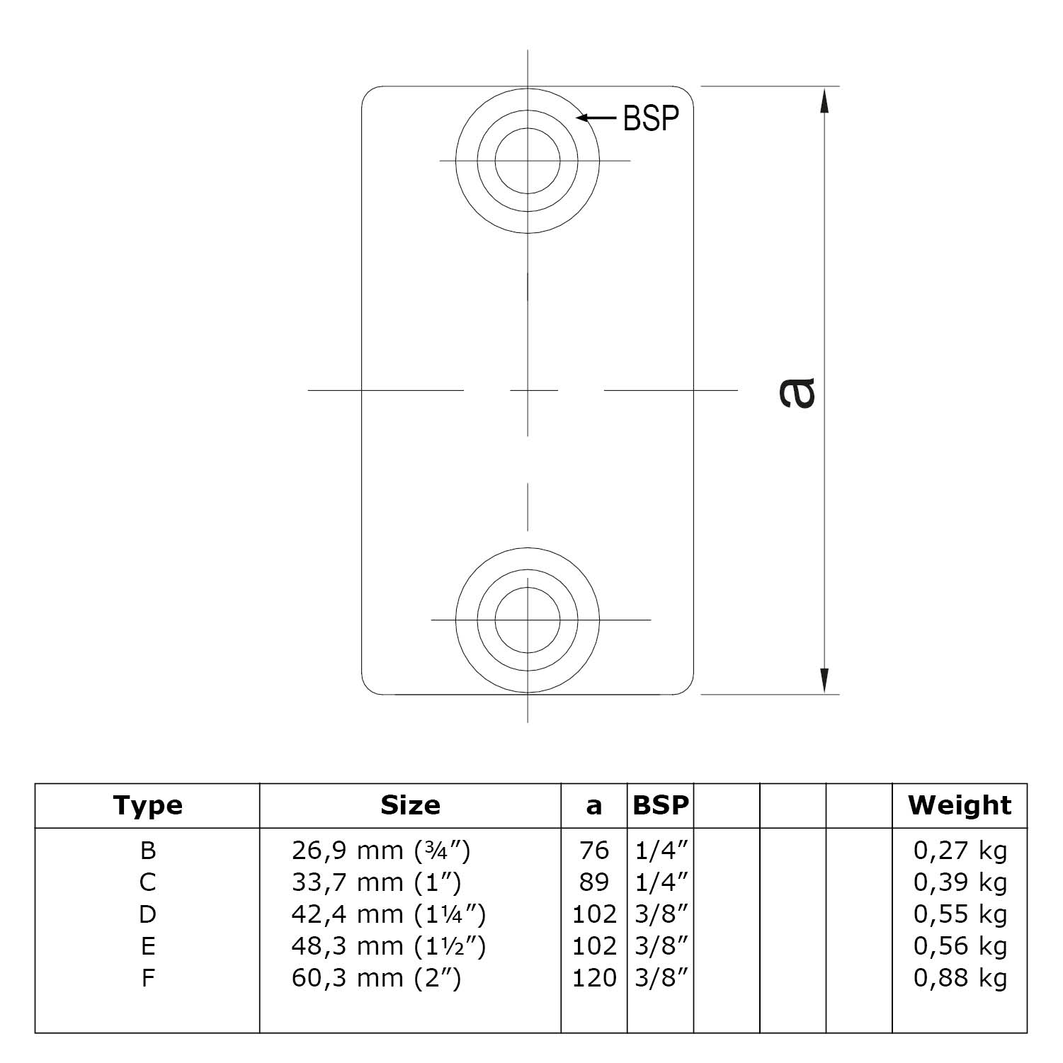 Verlängerungsstück, aussen 26,9 mm (¾”)