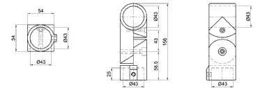 T-Gelenkstück, 43mm, 574gr