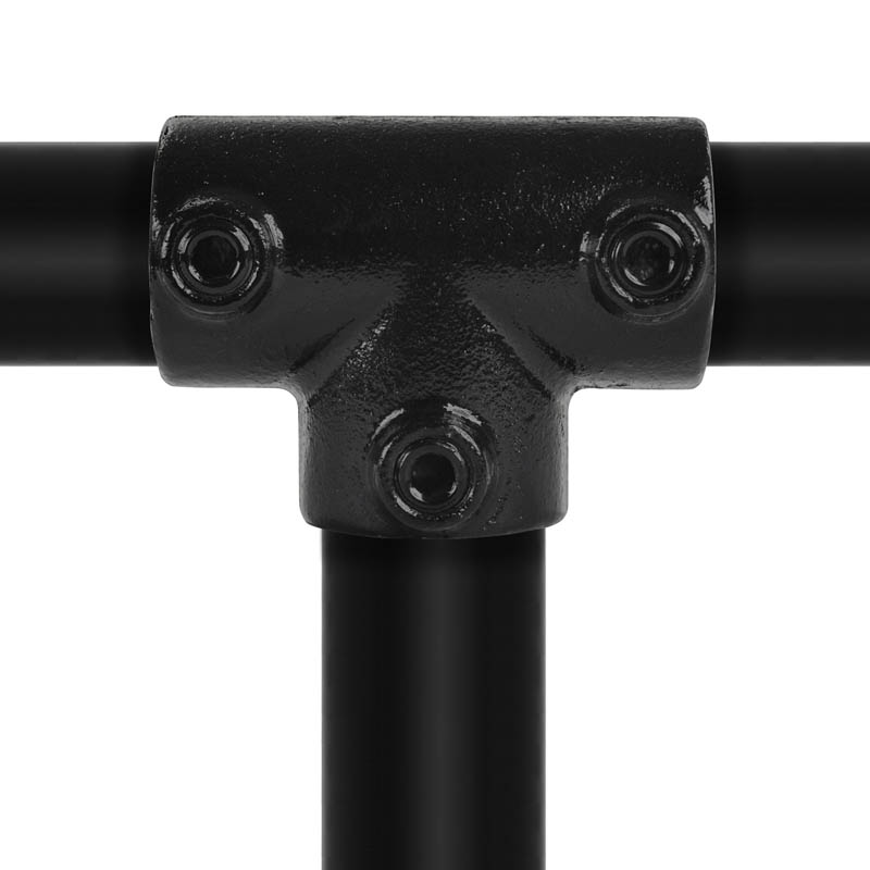 T-Stück lang schwarz 42.4 mm (1 1/4")