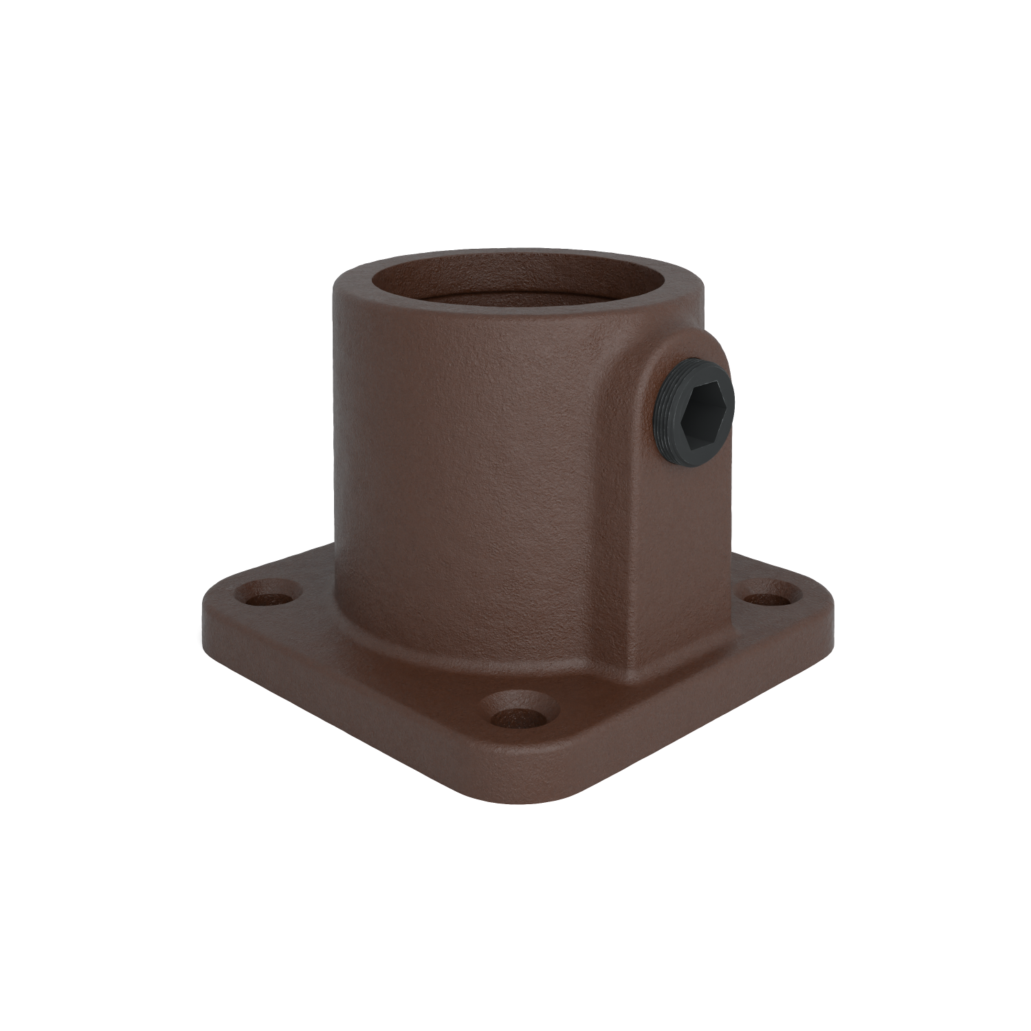 F131-A Fußplatte eckig - 26.9 mm braun