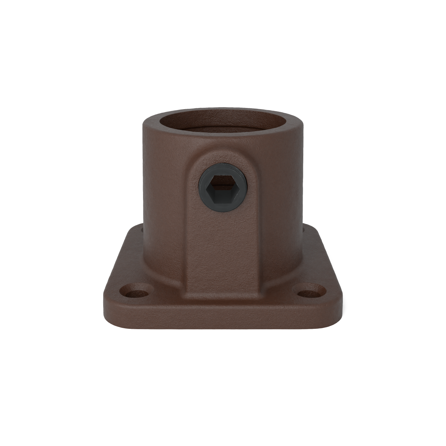 F131-A Fußplatte eckig - 26.9 mm braun