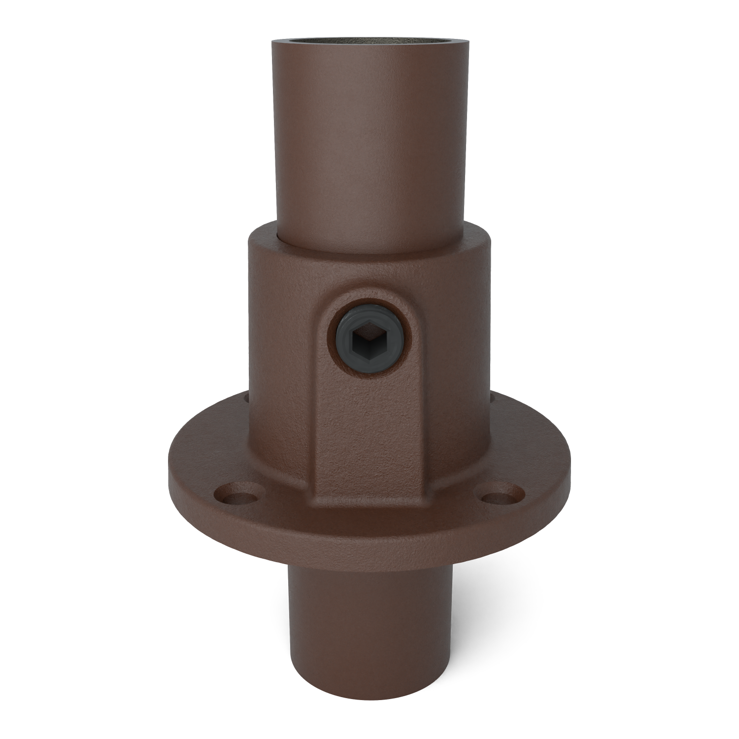 131T-A Fußplatte rund, durchgehend - 26.9 mm braun 