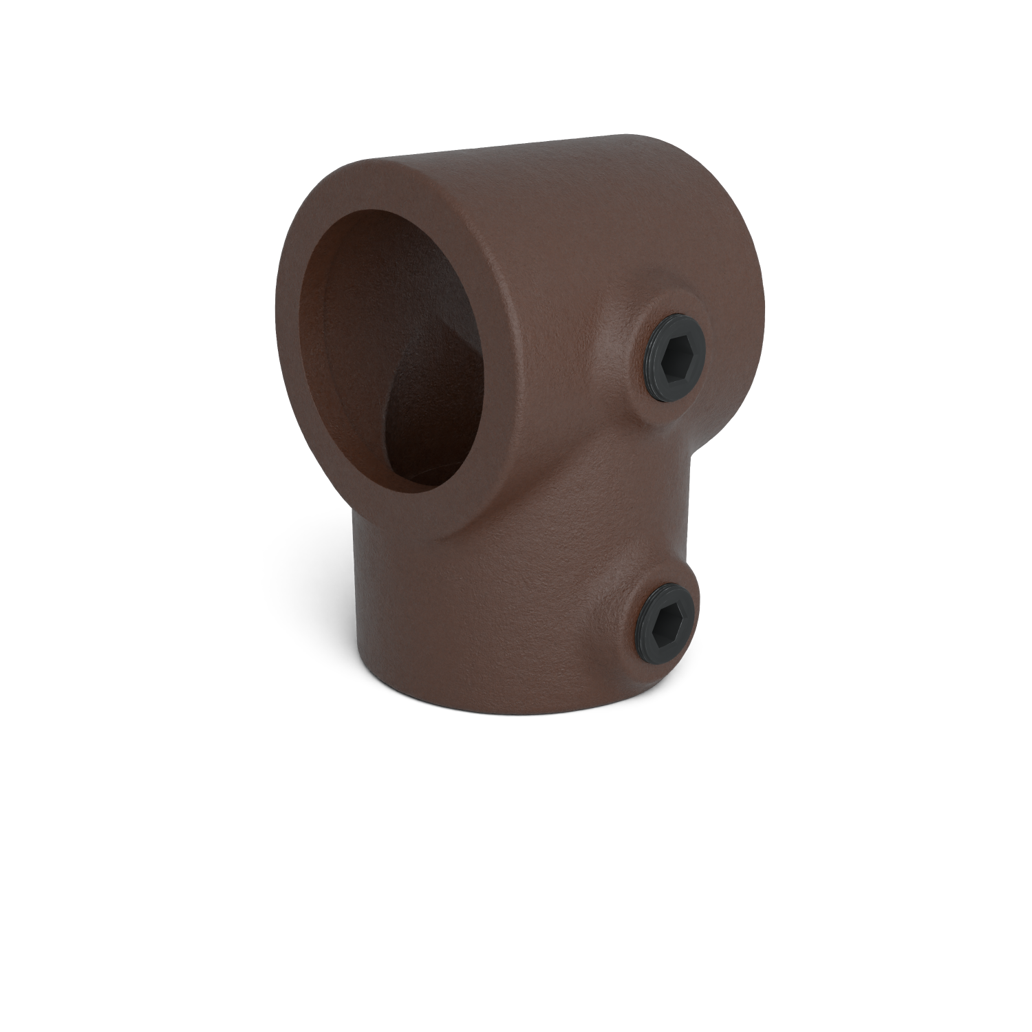 101-B T-Stück kurz - 33.7 mm braun