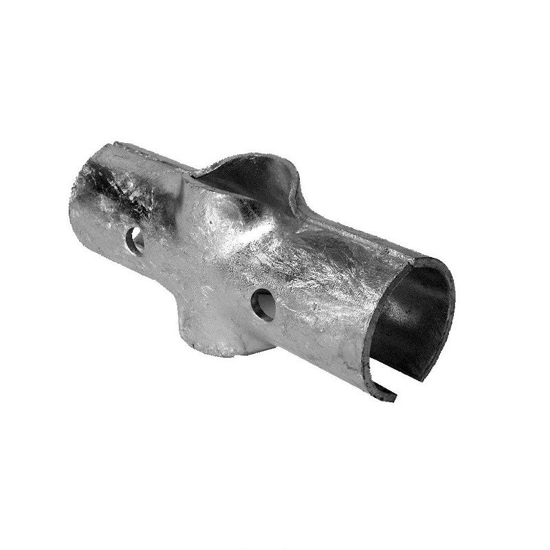 Doppel-T-Schelle 90° Mischgrösse, 2" x 1 1/4" (60,3 mm x 42,4 mm), FV, Schrauben 2x M10x65